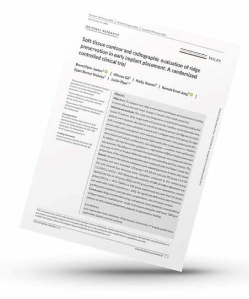 Soft tissue contour and radiographic evaluation of ridge preservation in early implant placement - Ridge Preservation